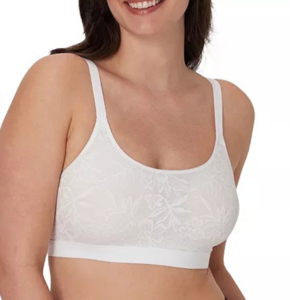 Bali Women's Breathe Lace-Overlay Bralette Dfcmbr